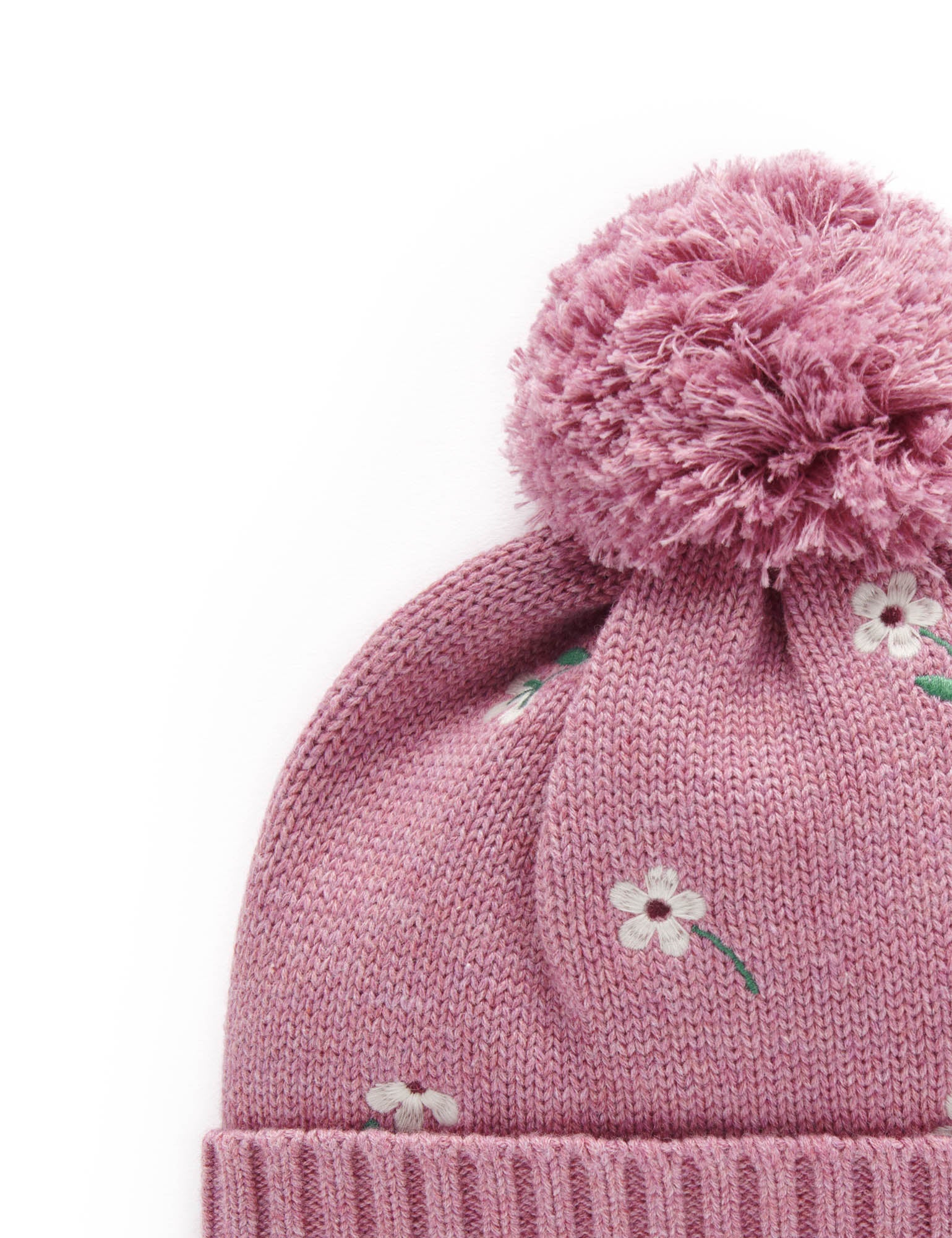 Floral Embroidered Beanie