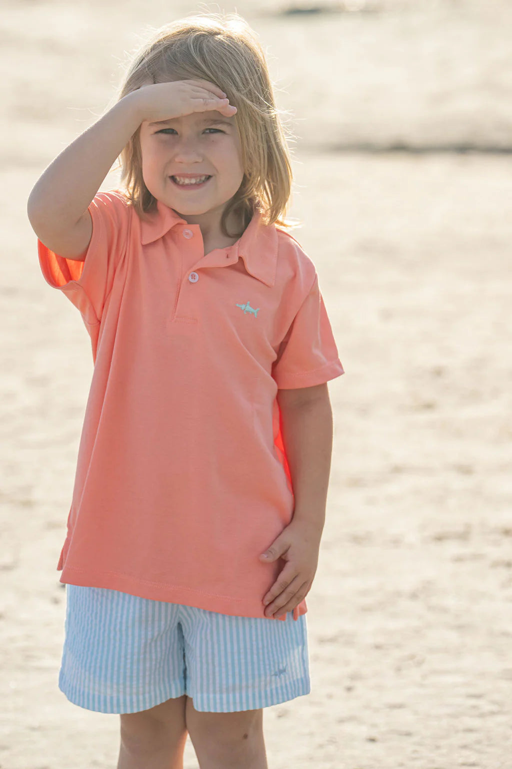 Naples Shorts in Aqua Seersucker