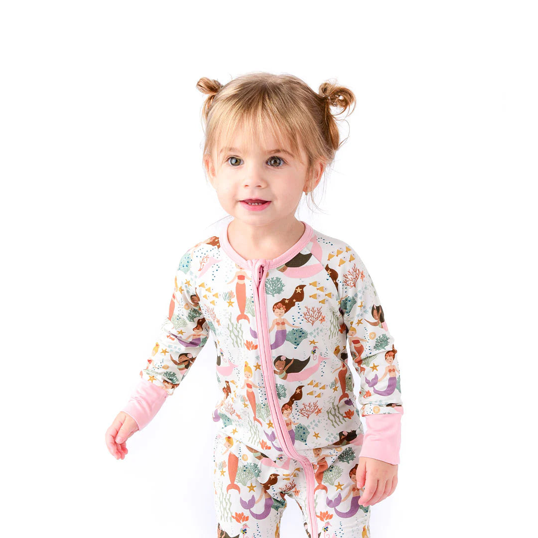 Making Waves Mermaids Bamboo Convertible Baby Pajama
