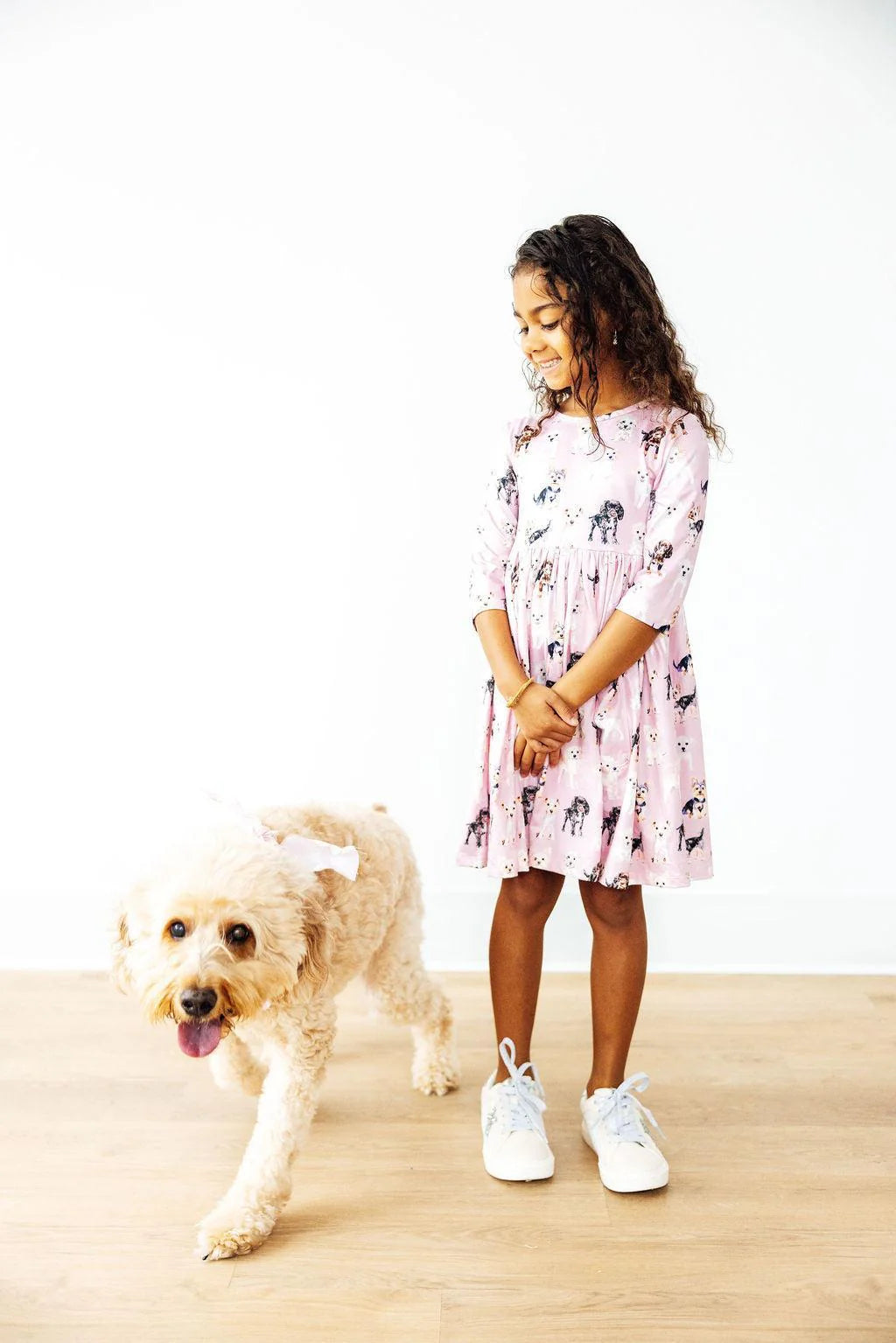 Puppy Kisses Pocket Twirl Dress