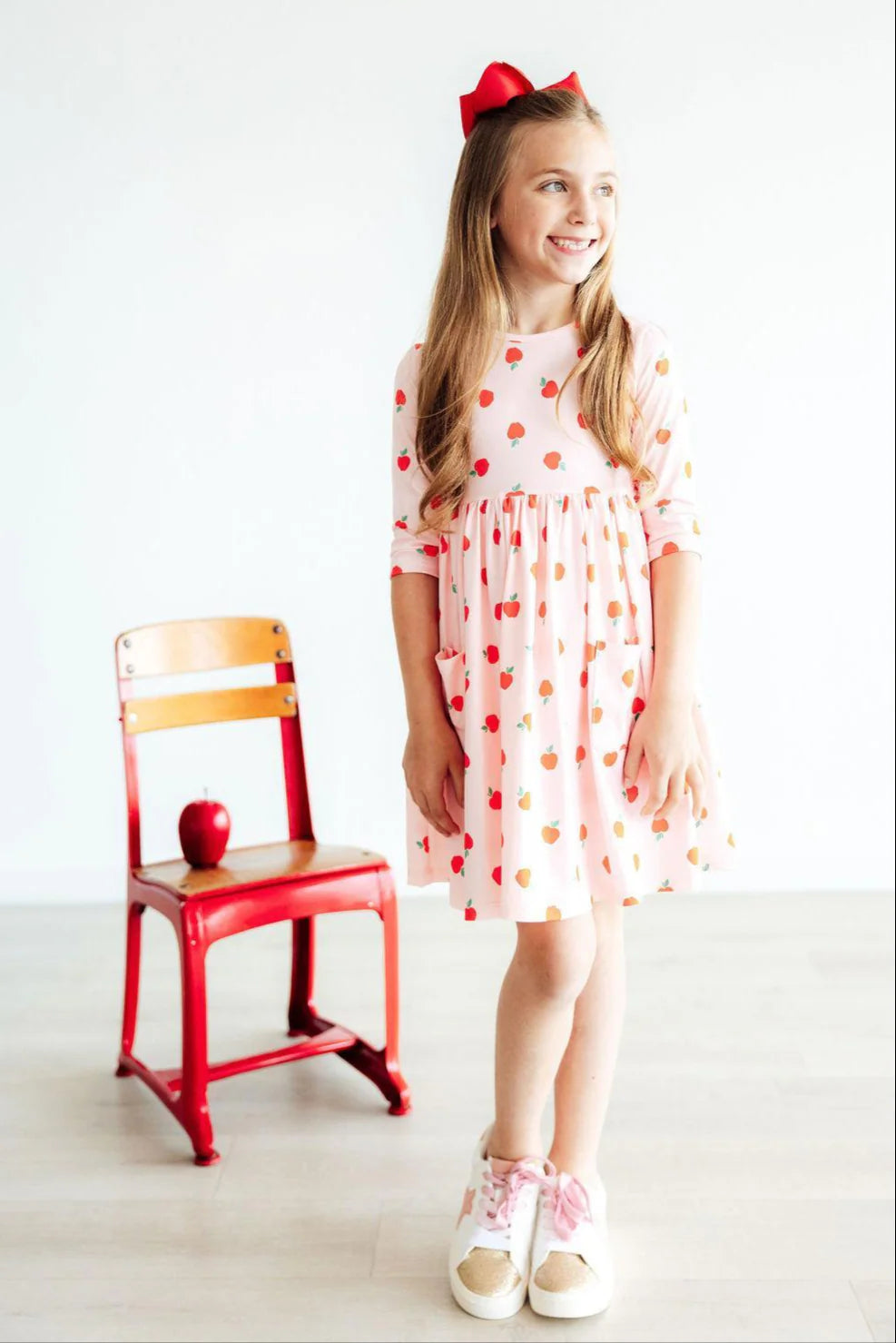 An Apple a Day Pocket Twirl Dress