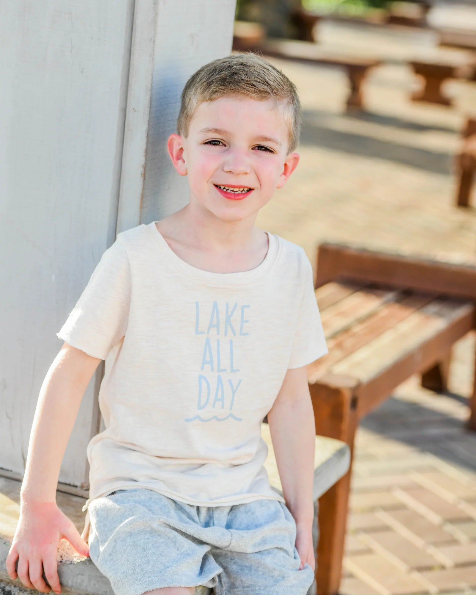 Lake All Day Cotton Raw Edge Tee