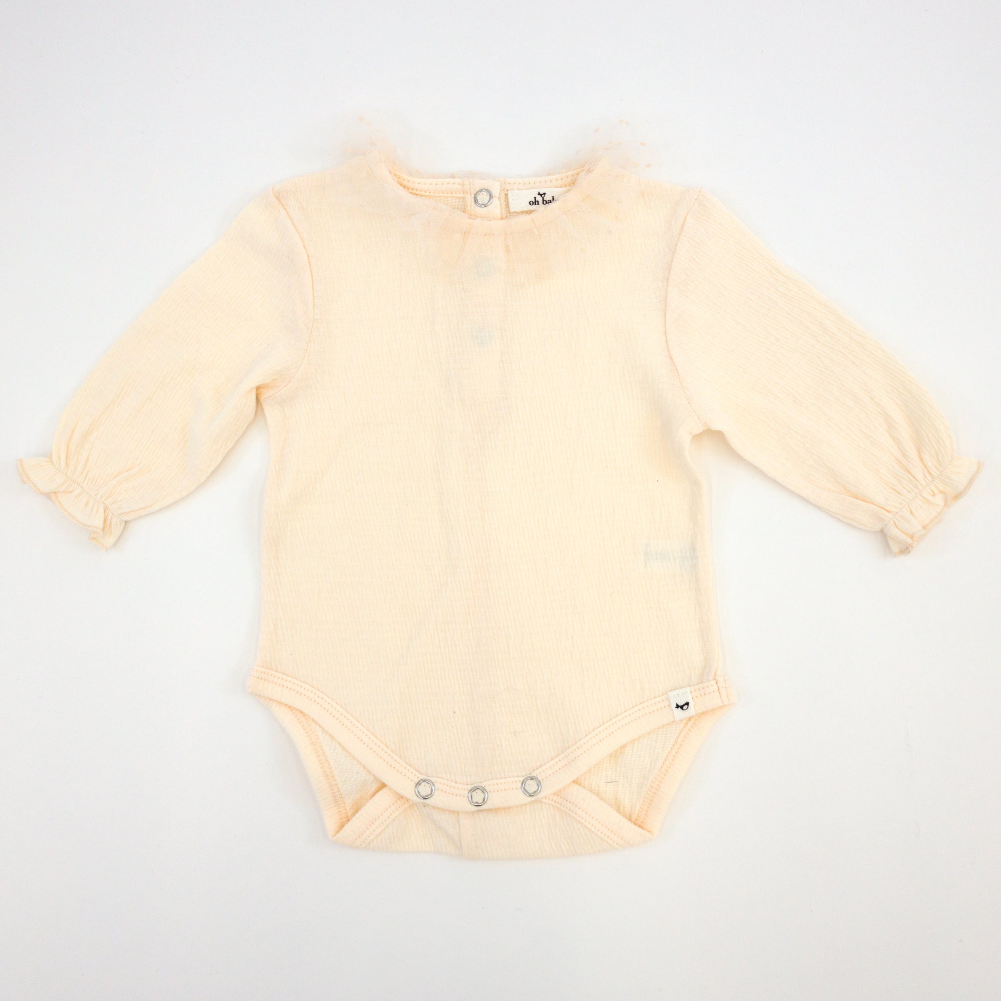 Vintage Snow Mini Velvet Dots Ruffle Collar Onesie