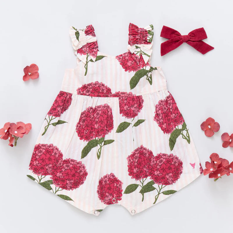 Baby Girl Via Jumper in Pink Stripe Hydrangea