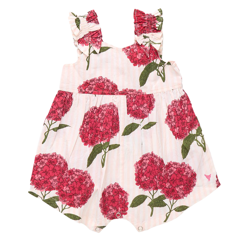 Baby Girl Via Jumper in Pink Stripe Hydrangea