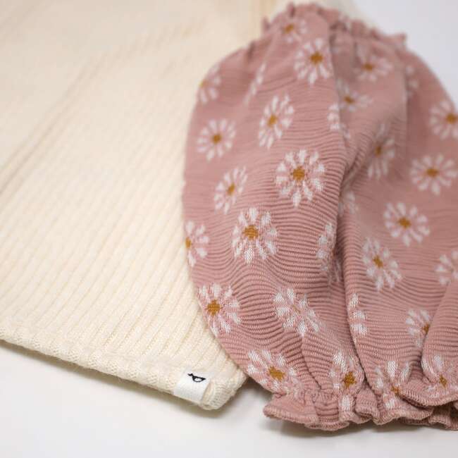 Sweaterknit Blouse Starbust Puff Sleeves