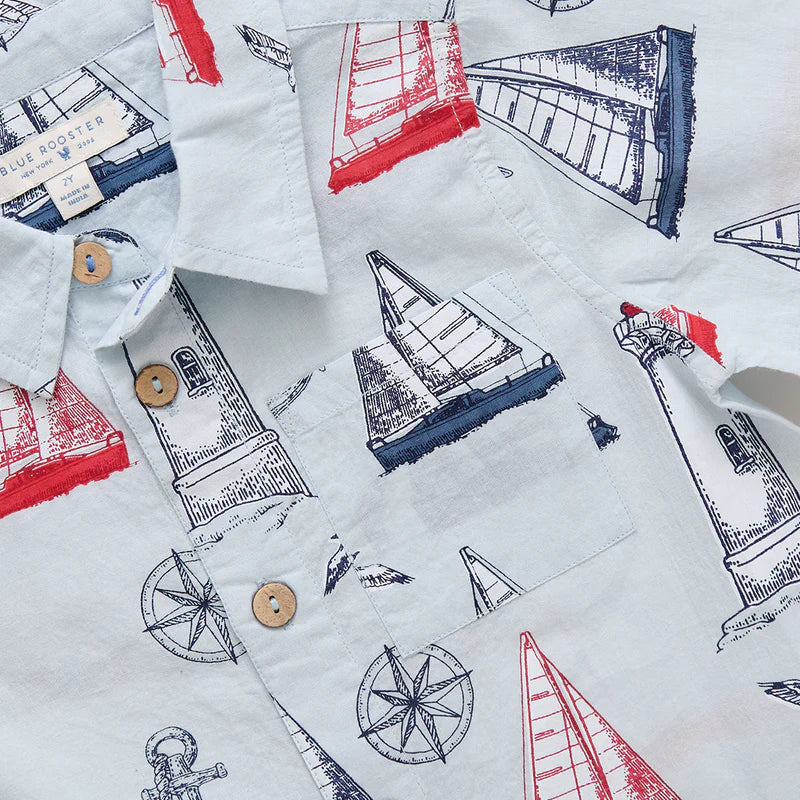 Boys Jack Shirt in Nautical Adventure