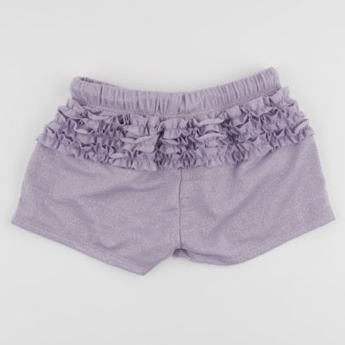 Lavendar Lottie Sparkle Ruffle Shorts