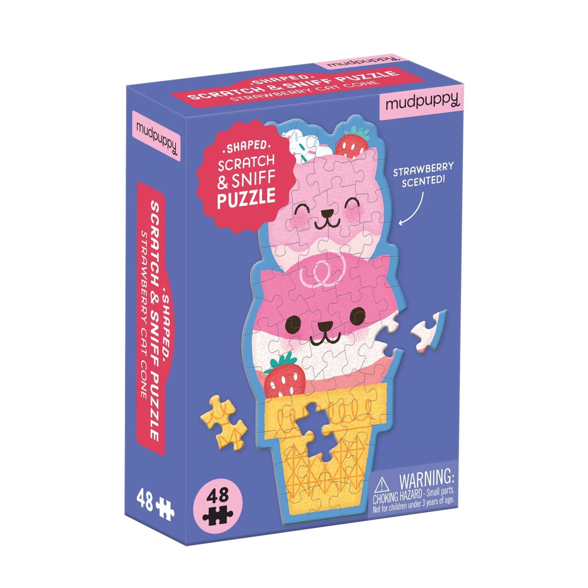 Strawberry Cat Cone Scratch & Sniff Puzzle