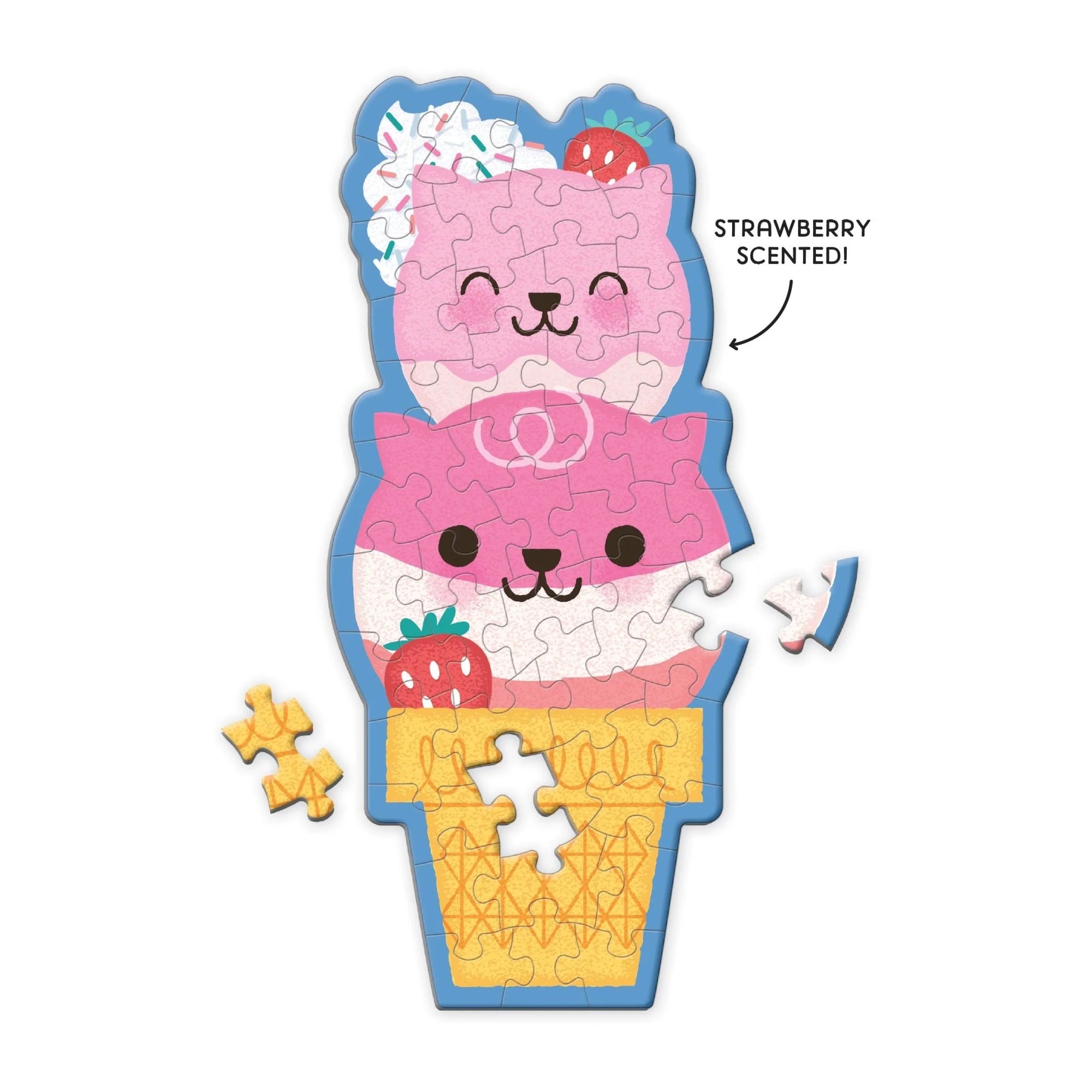 Strawberry Cat Cone Scratch & Sniff Puzzle
