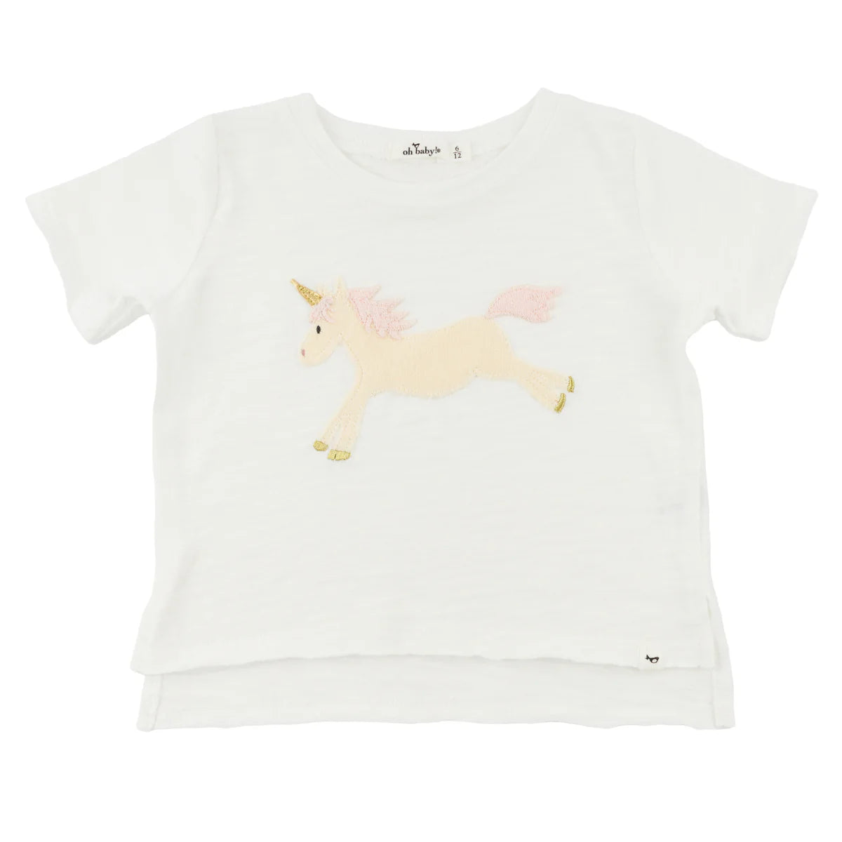 Unicorn Cream Raw Edge Tee