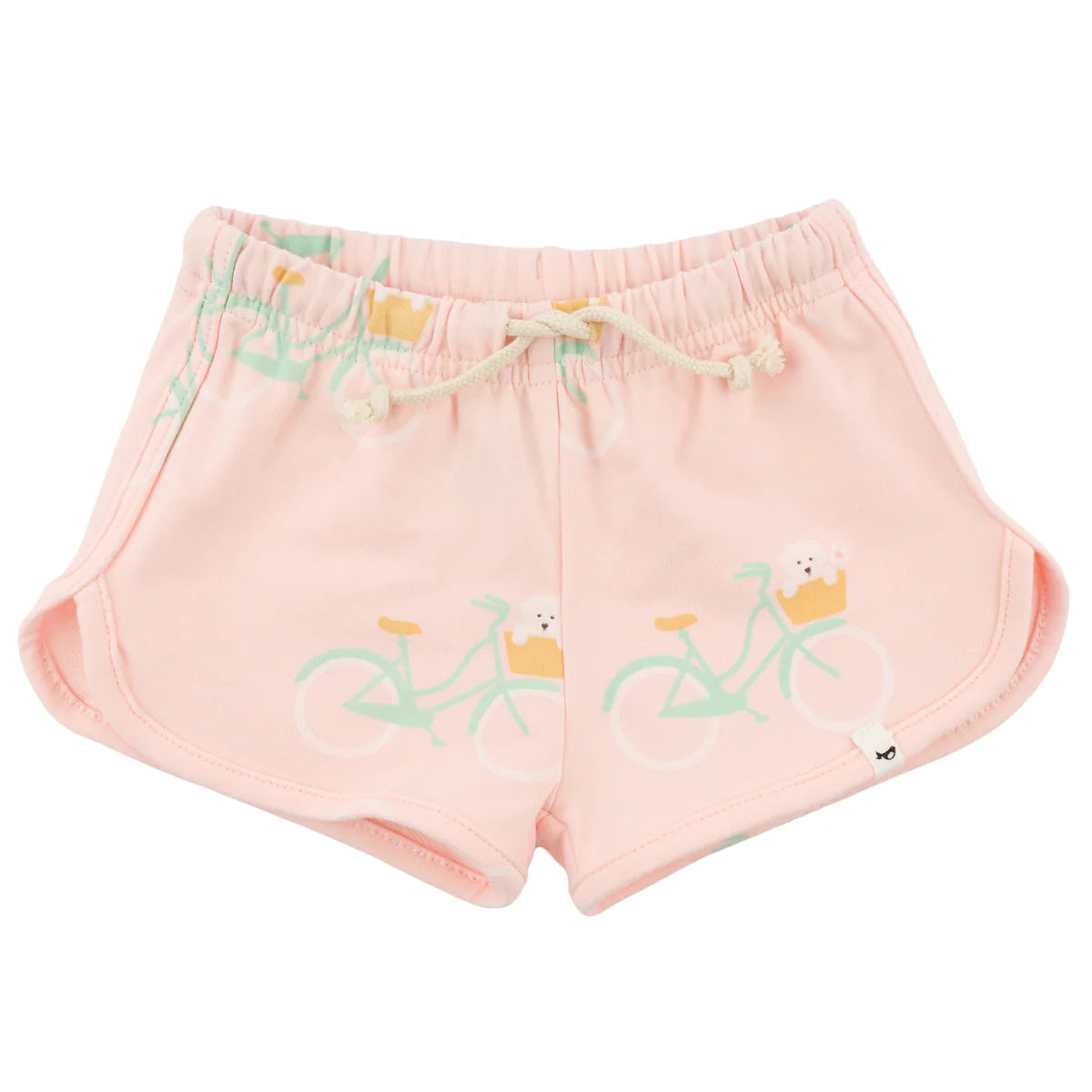 Lottie Short in Mint Bicycles Print