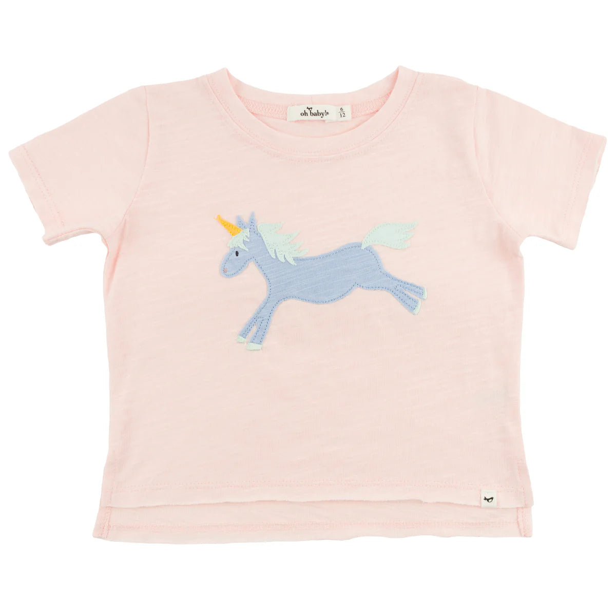 Unicorn Pale Pink Raw Edge Tee
