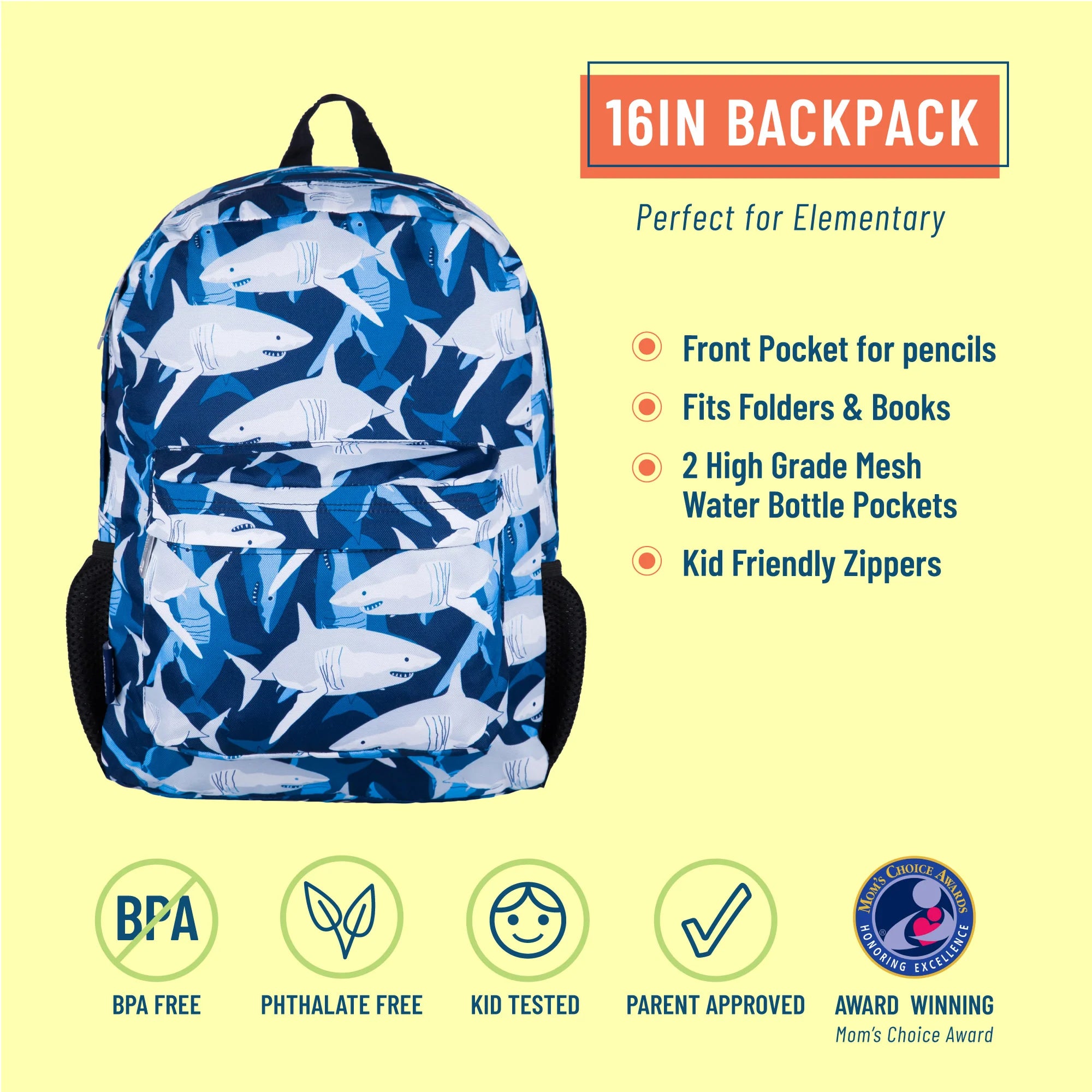 Sharks 16 Inch Backpack