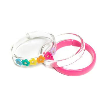 Bright Colors and Flowers Bangles (Set of 3)