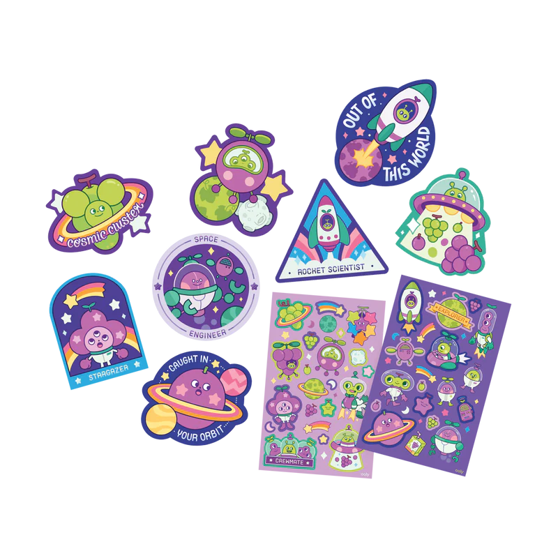 Grape Galaxy Scented Scratch Stickers