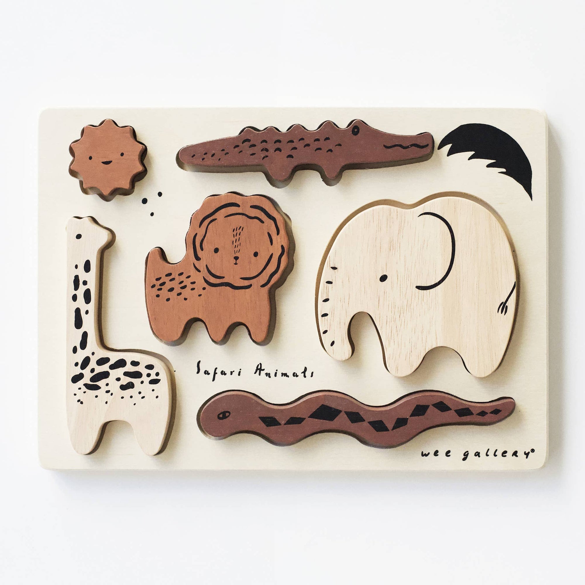 Safari Animals Wooden Tray Puzzle