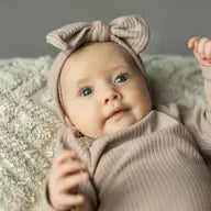 Organic cotton bodysuit ribbed cotton long sleeve in Sage Green