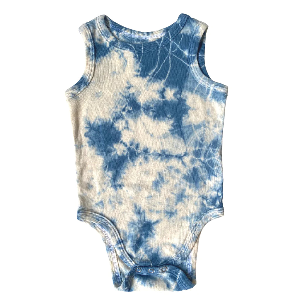 Organic Cotton Sleeveless Bodysuit - Tie Dye