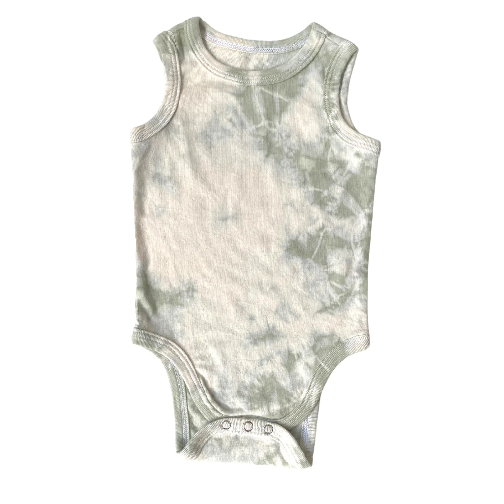 Organic Cotton Sleeveless Bodysuit - Tie Dye