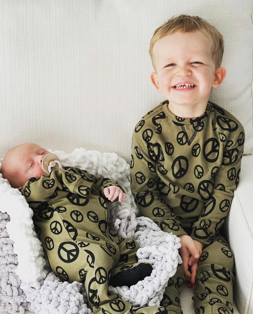 Softsie Pants in Peace Signs