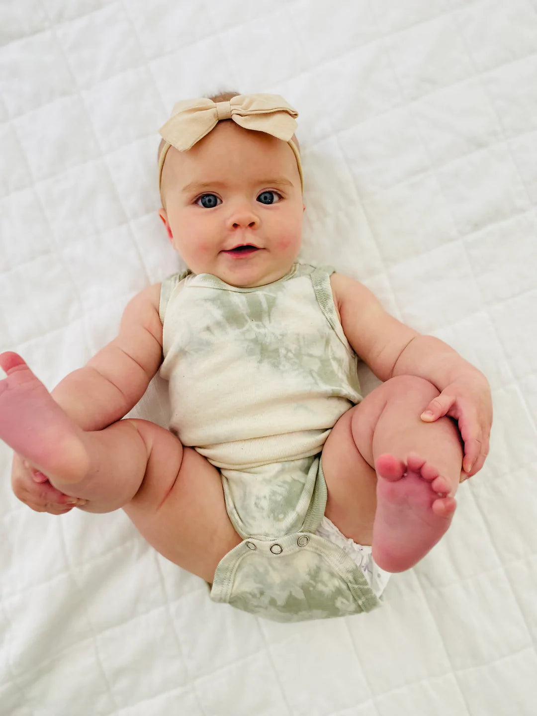 Organic Cotton Sleeveless Bodysuit - Tie Dye