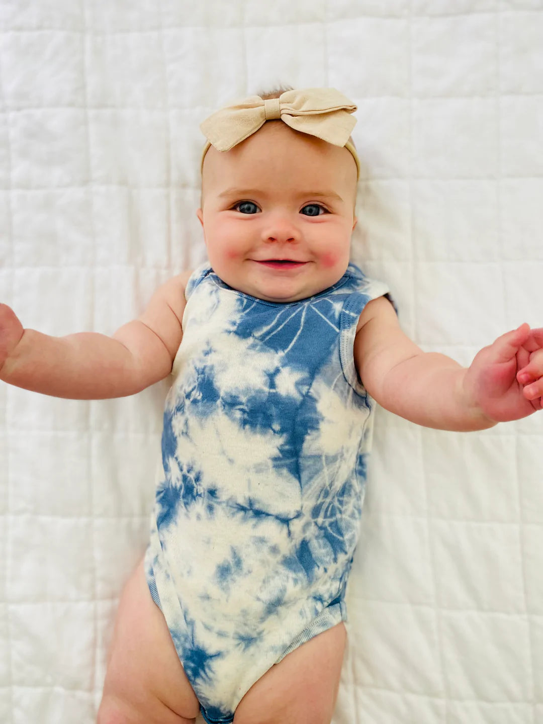 Organic Cotton Sleeveless Bodysuit - Tie Dye