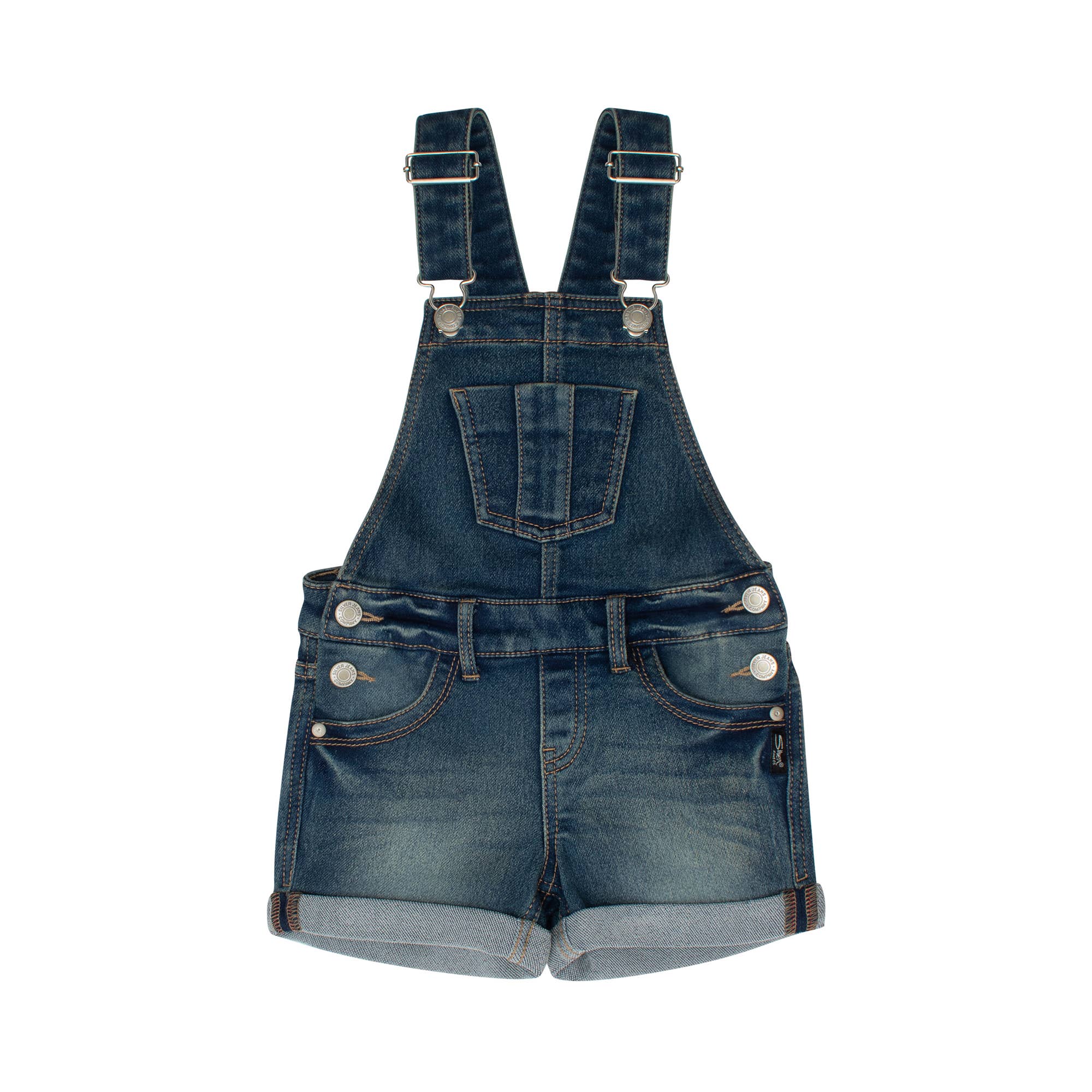 Little Girls Jean Overall Shorts