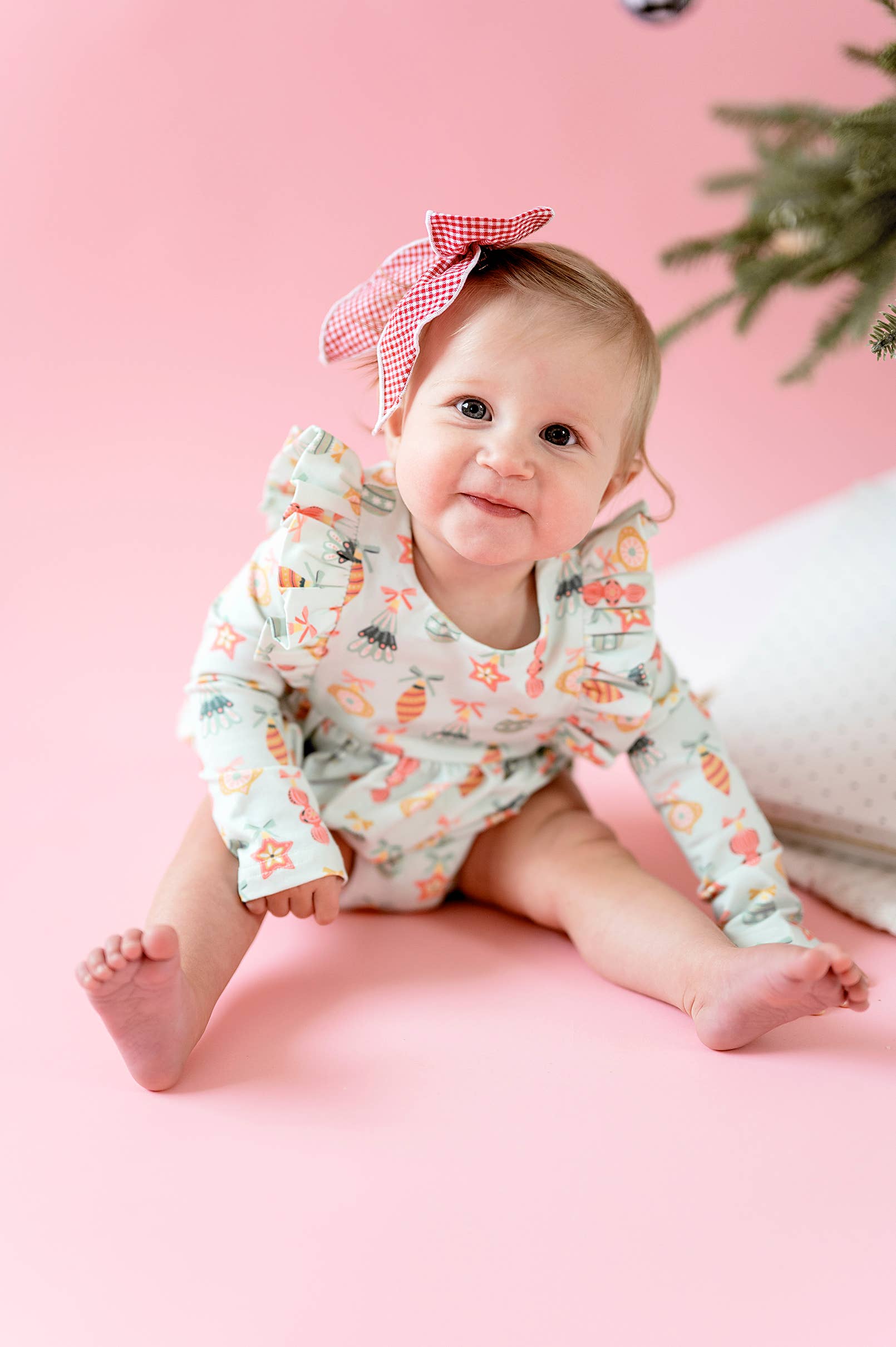 Leah Romper in Ornament | Baby Bubble