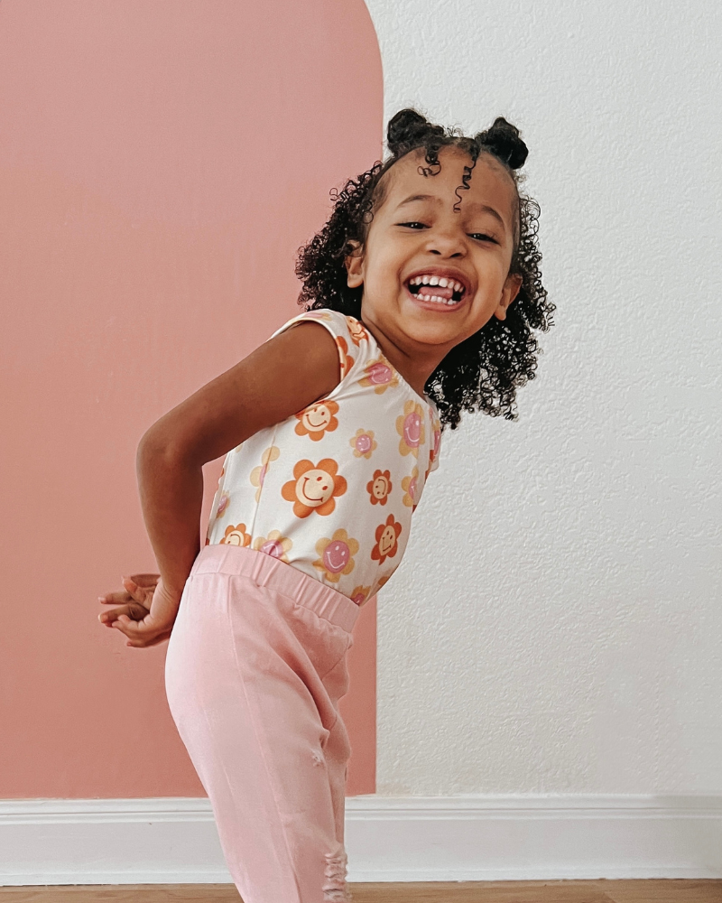 Maggie Cap Sleeve Leotard in Far Out Floral