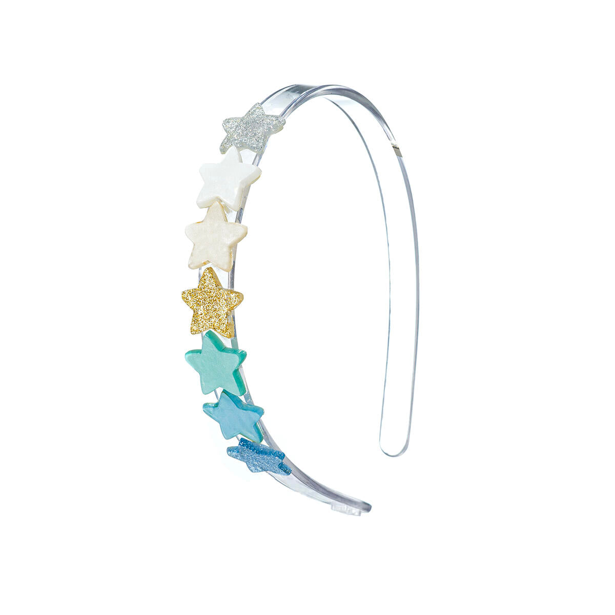 Mini Stars Pearlized Blue Headband