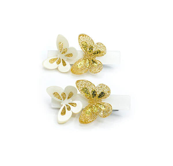 Butterfly Gold Hair Clips