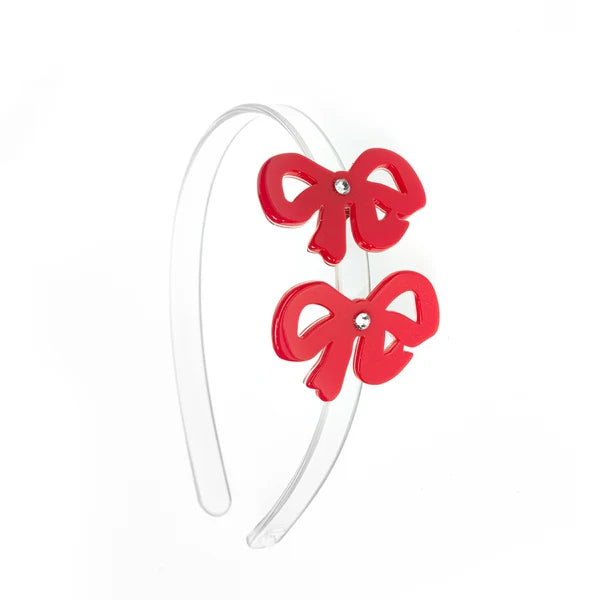Bows Fancy Double Red Headband