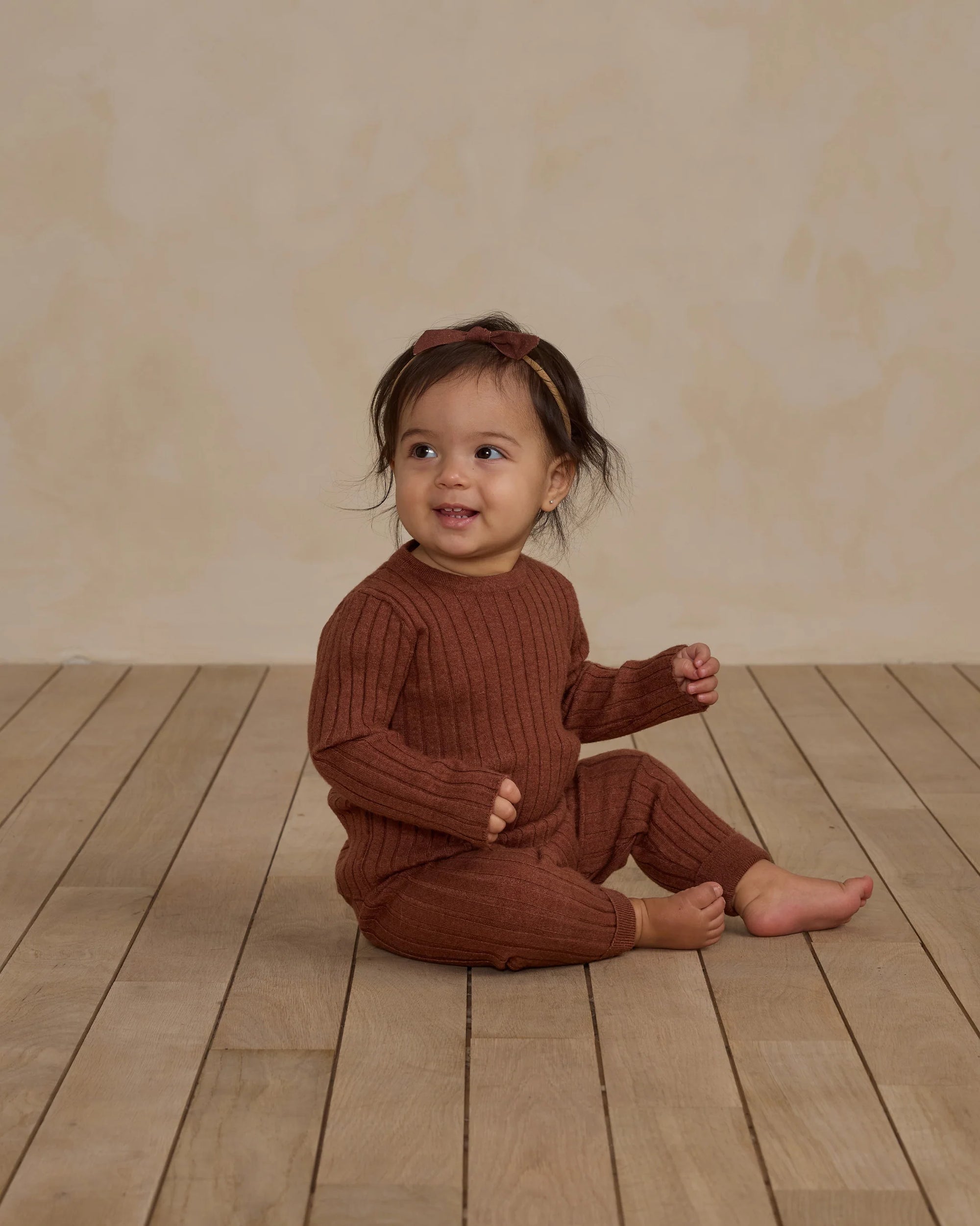 Long Sleeve Knit Top | Brick