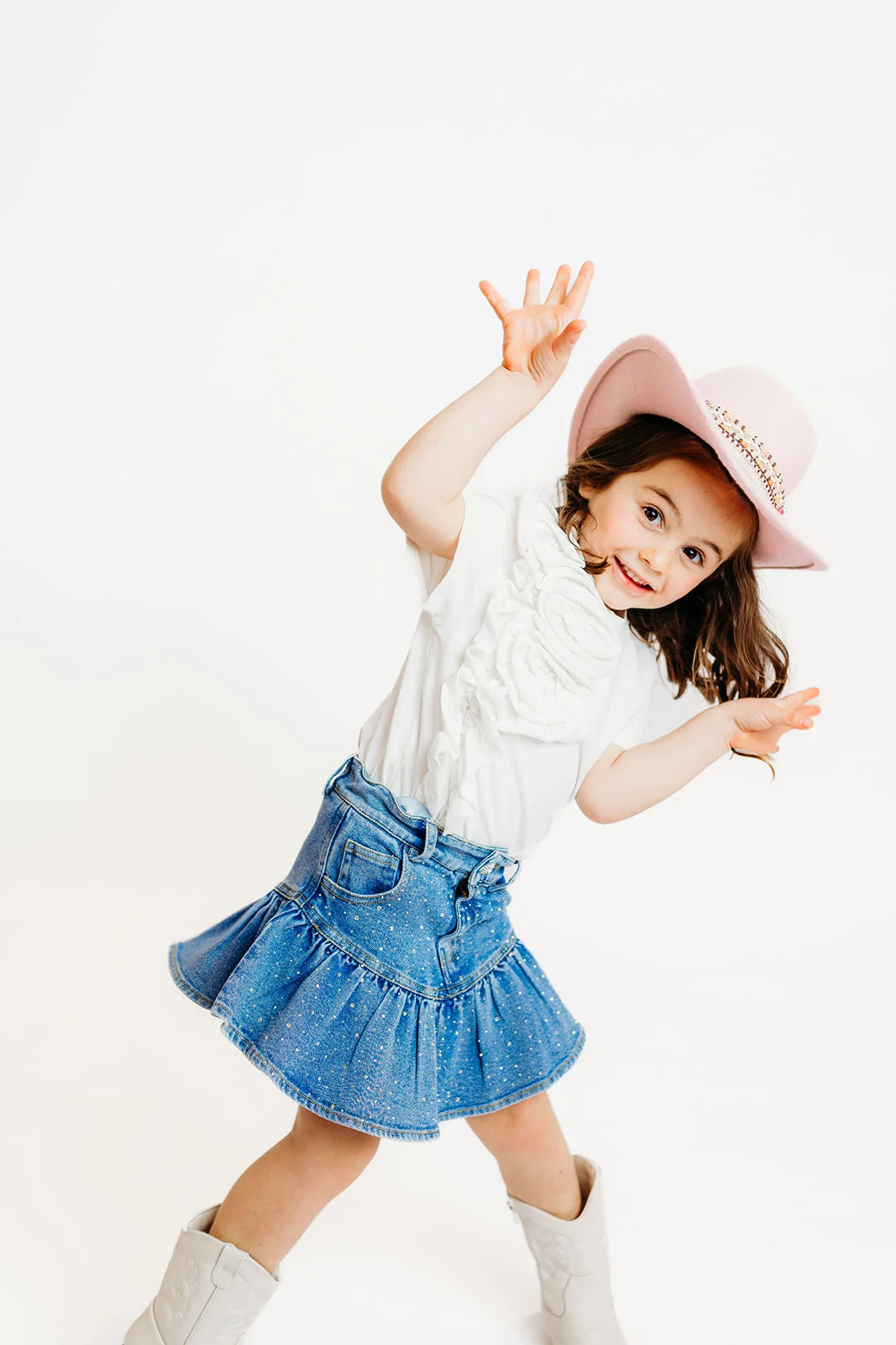 Denim Embellished Skort (PREORDER)