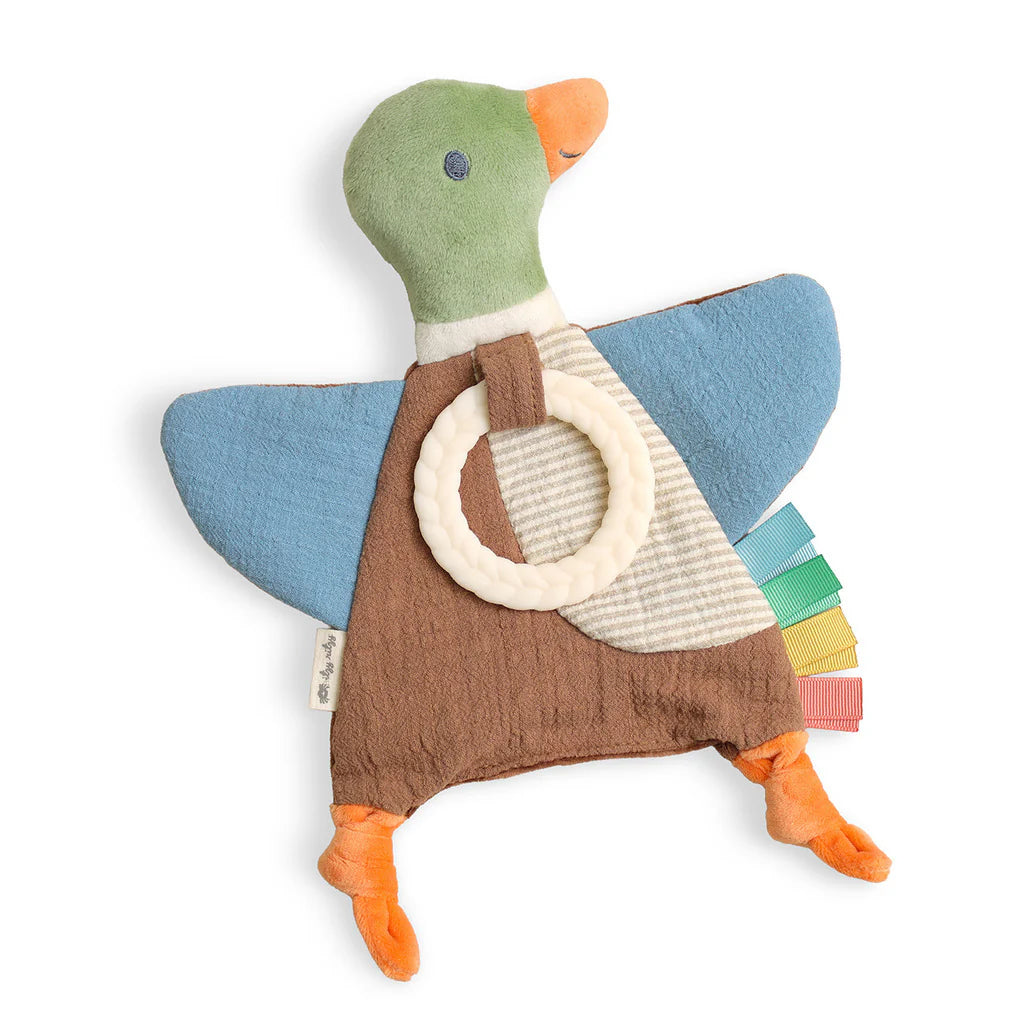 Mallard Duck Bitzy Crinkle™ Sensory Crinkle Toy with Teether