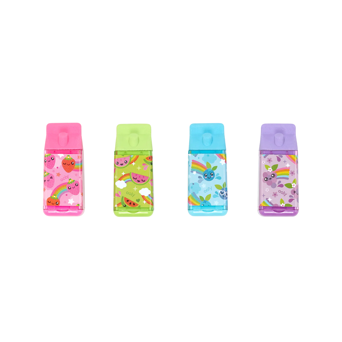 Lil’ Juicy Box Scented Erasers + Sharpeners