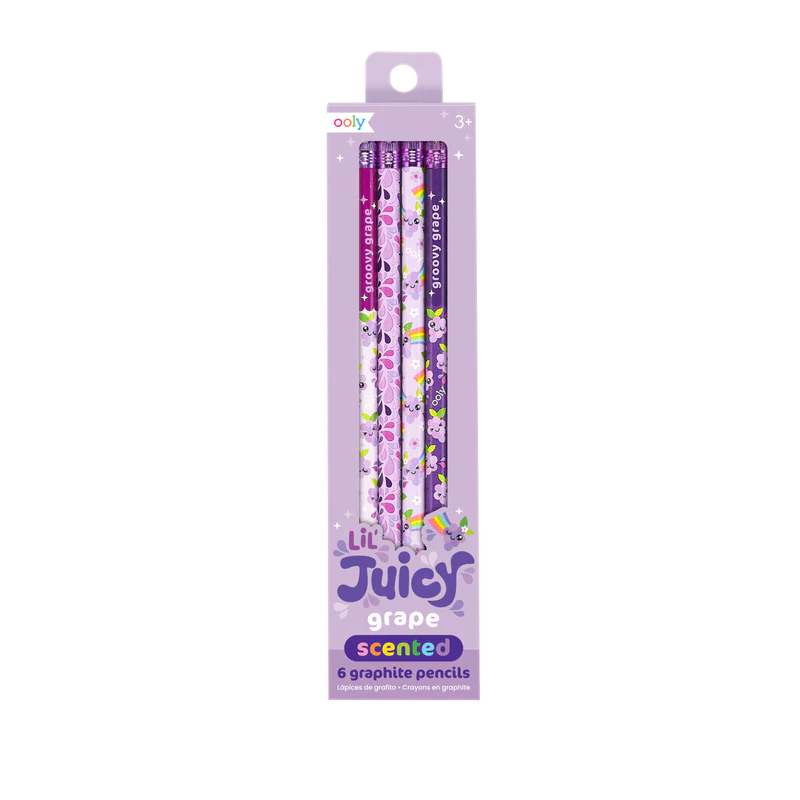 Lil Juicy Grape Scented Graphite Pencils - Set of 6
