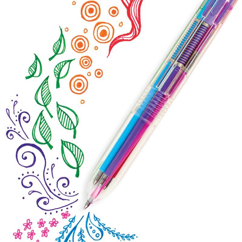 6 Click Multi Color Gel Pen - Fine Tip