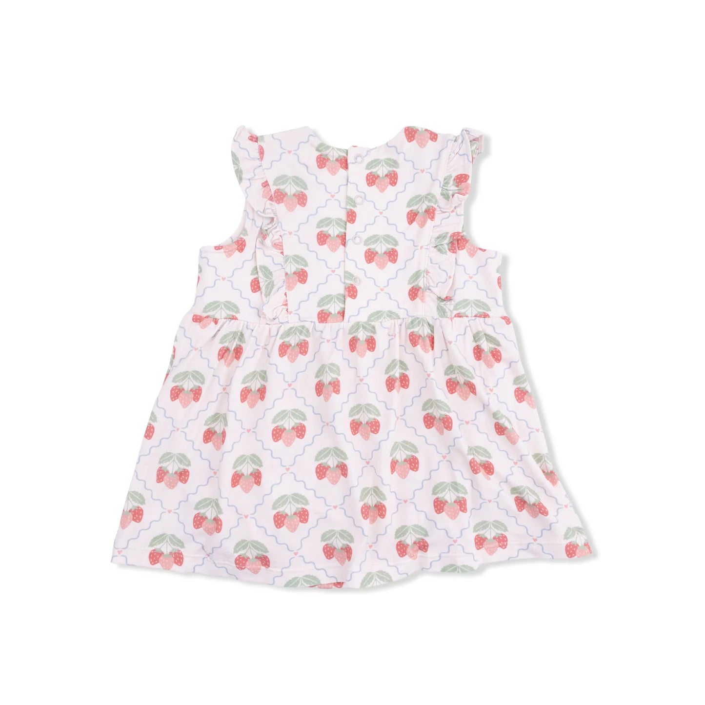 Sweet Strawberries Ruffle Bodysuit Dress
