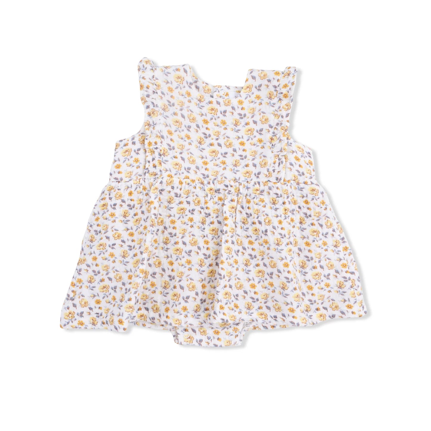 Yellow Country Roses Ruffle Bubble Dress