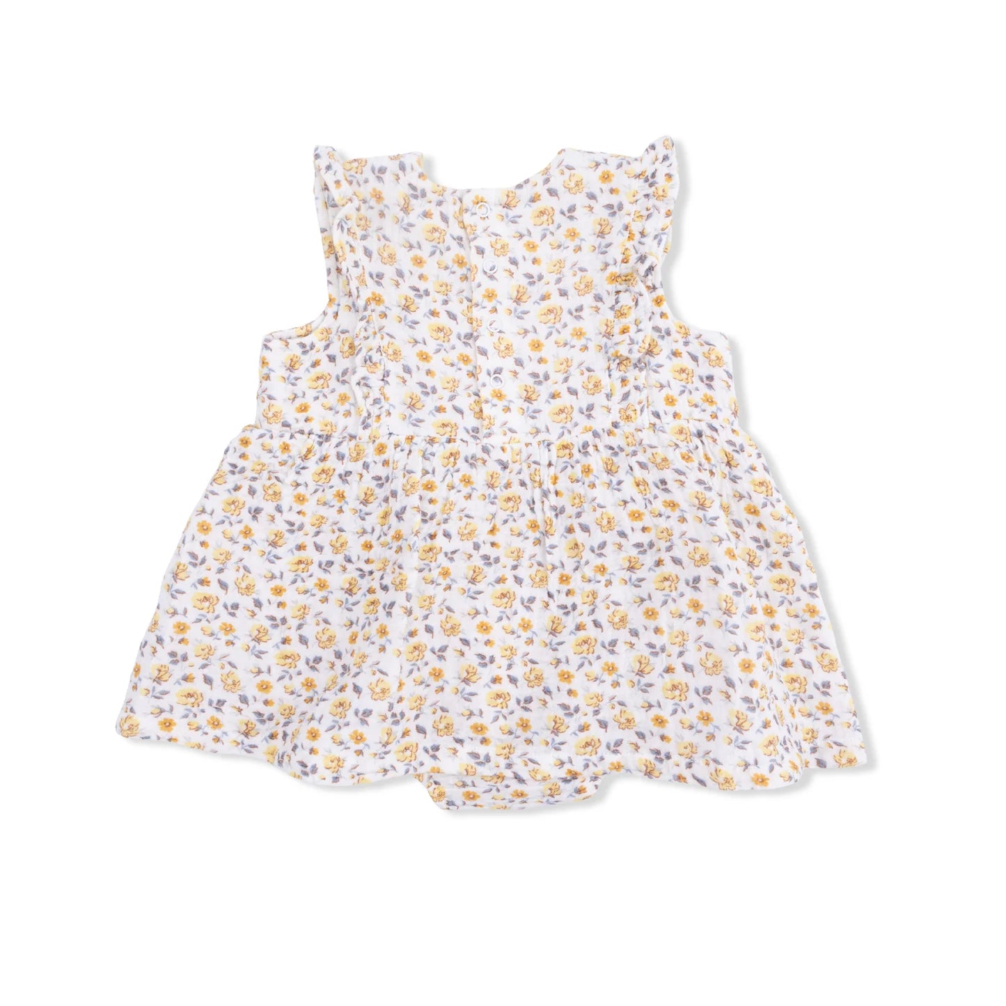 Yellow Country Roses Ruffle Bubble Dress