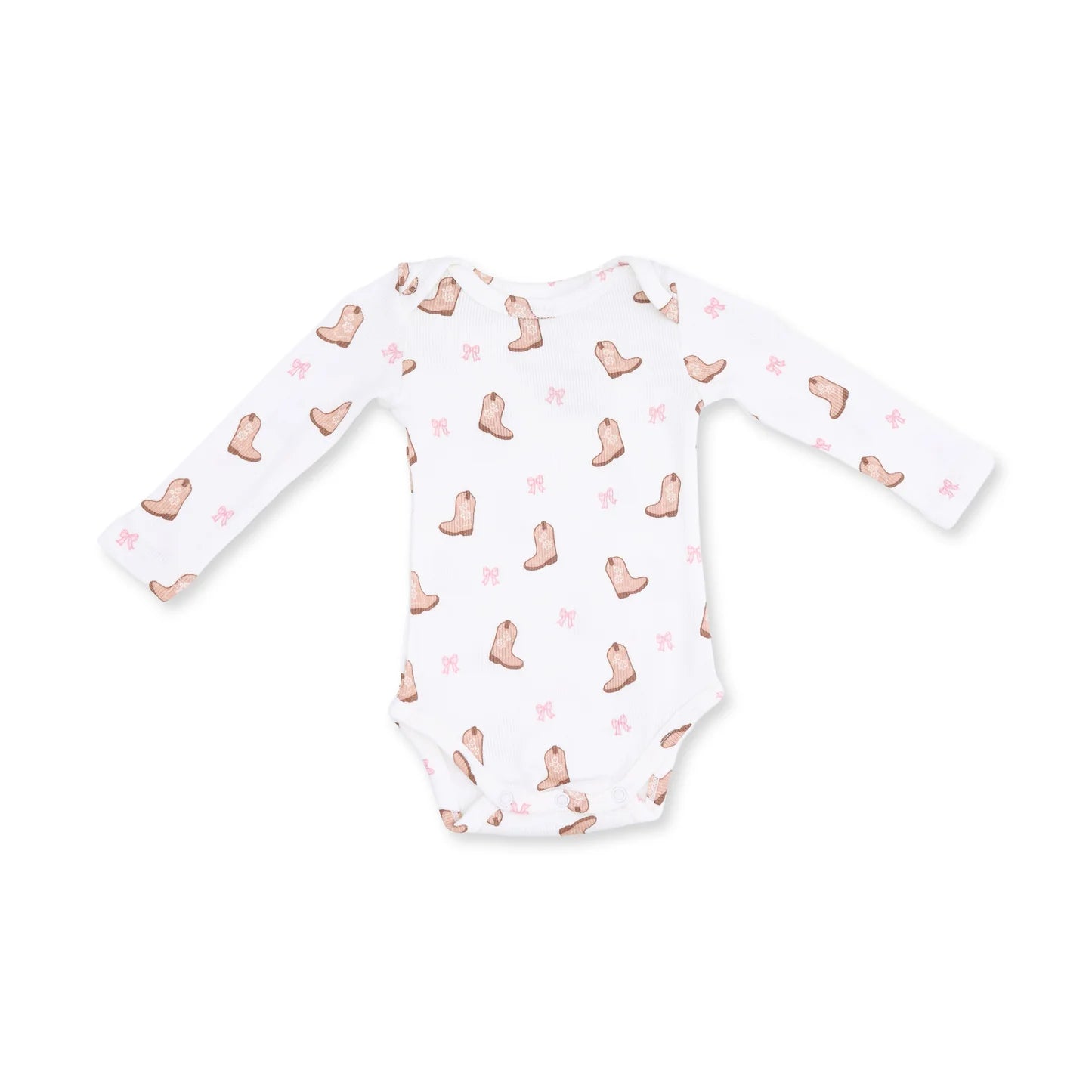Mini Cowgirl Boots Long Sleeve Bodysuit