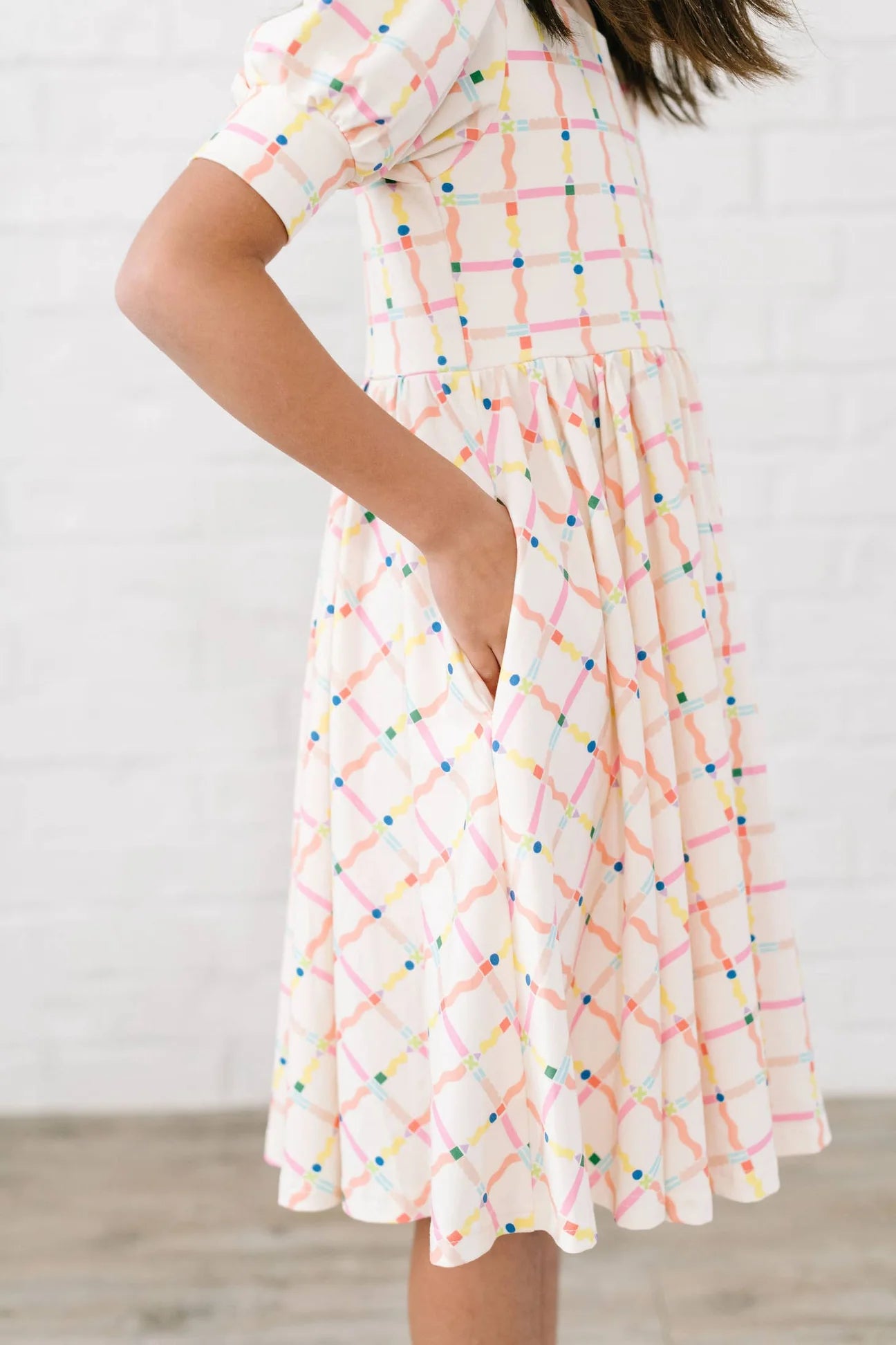 Puff Dress in Squiggles