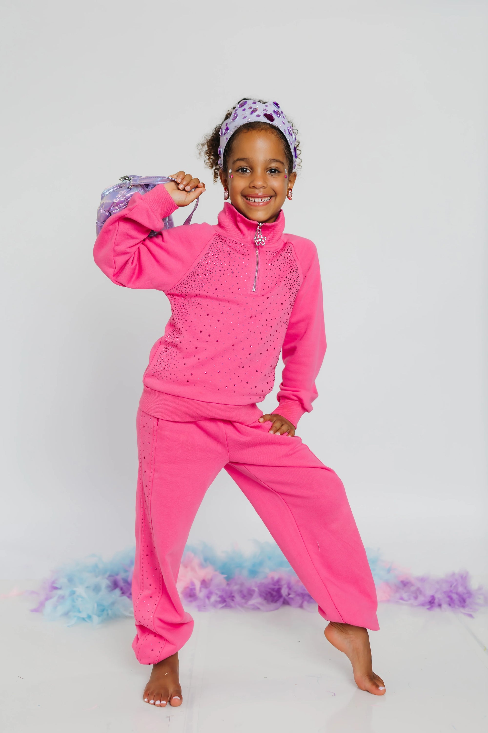 Magenta Gem Jogger Set