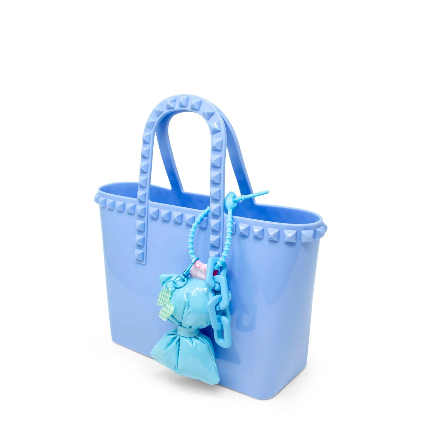 Tiny Jelly Stud Tote w/ Puffy Bow Charm
