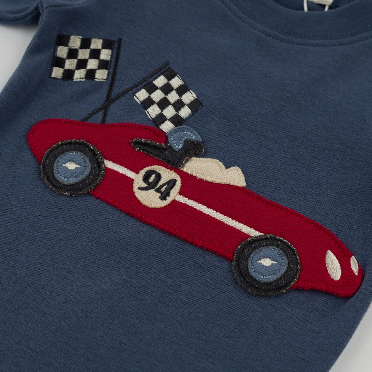 Race Car with Flags Two Piece Set