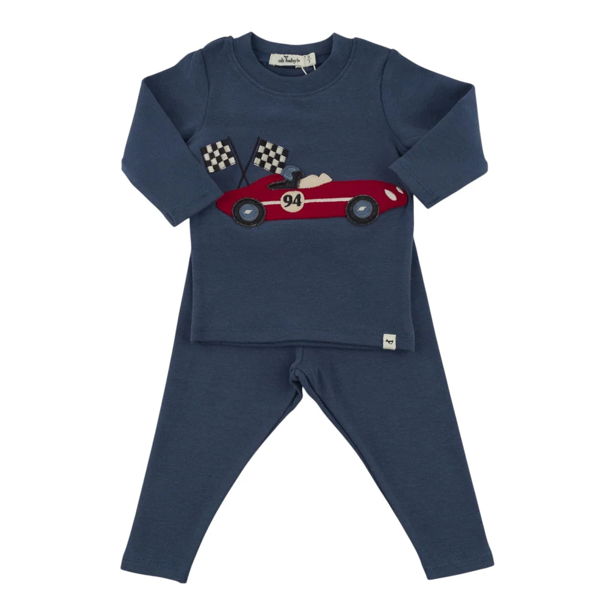 Race Car with Flags Two Piece Set