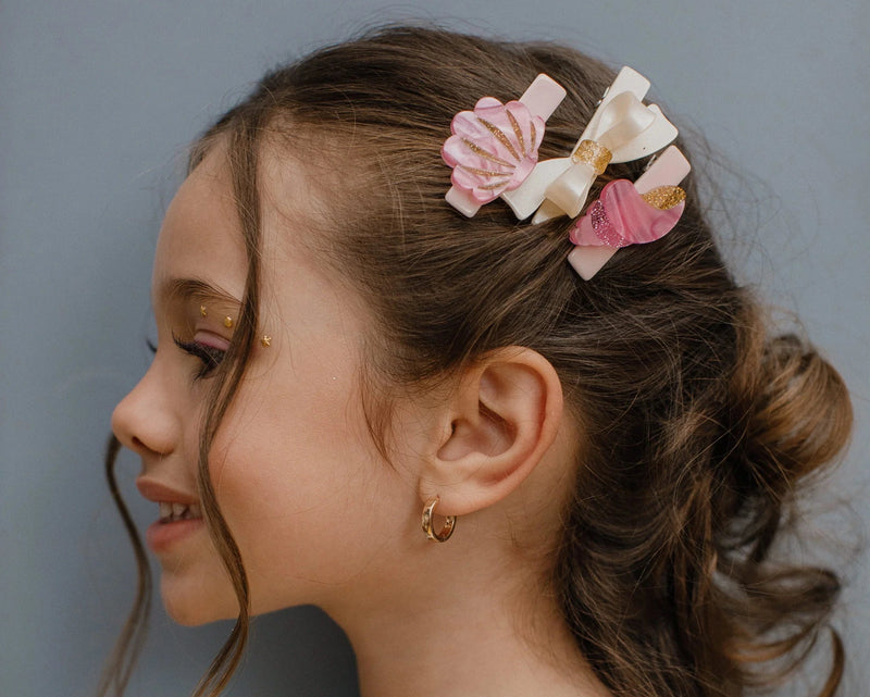 seashell hair clips for girls
