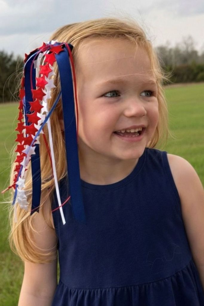 Satin Stars with Grosgrain Streamers Pony